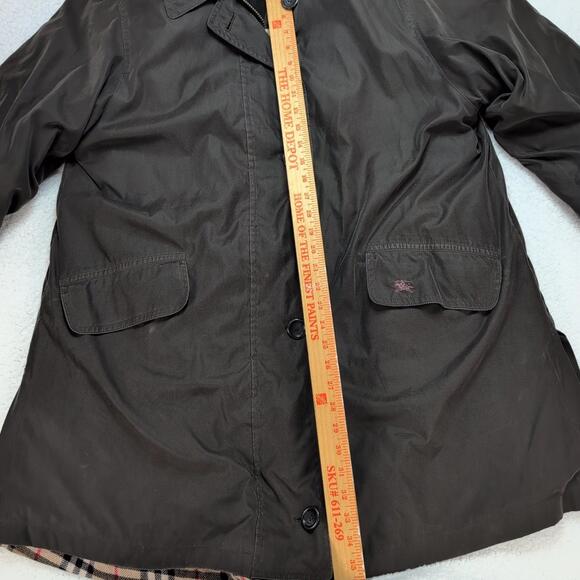 Vintage Burberry Coat Size Large Lined Button Front Nova Check Classic READ - Picture 15 of 15